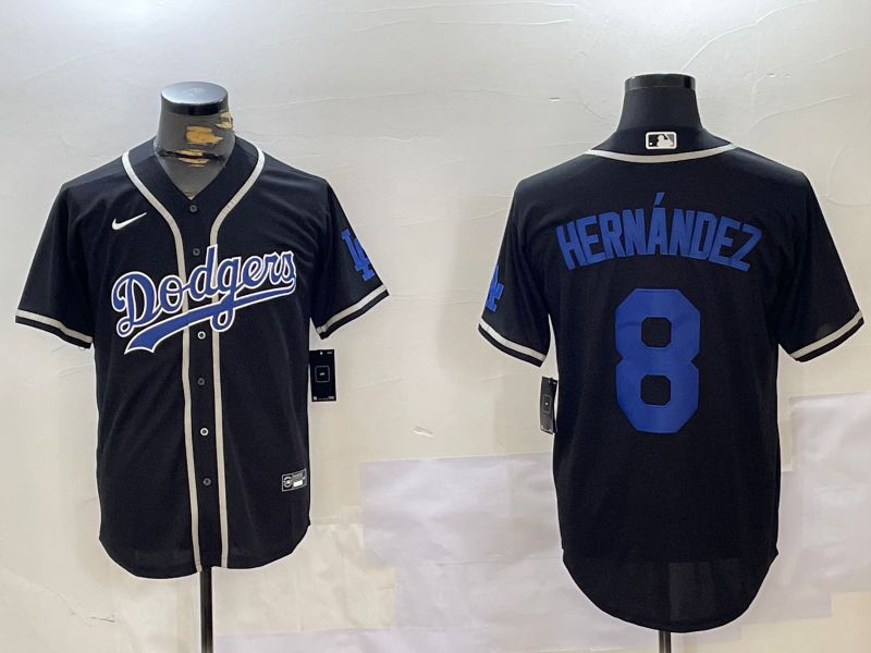 Men Los Angeles Dodgers #8 Hernandez Black Game 2024 Nike MLB Jersey style 1120->los angeles dodgers->MLB Jersey